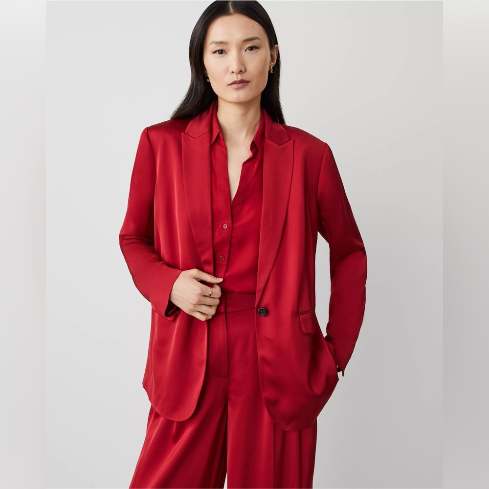 Red Satin Blazer